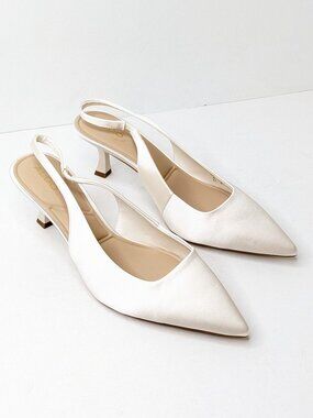 Aldo Kiarrah Slingback Pumps White Womens 8.5